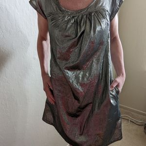 LaRok Bronze Metallic Lamatte Dress